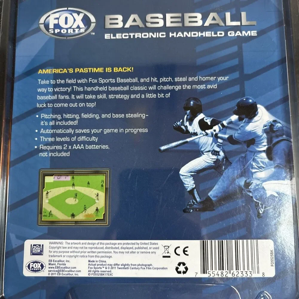 Excalibur Fox Sports Electronic Hand Held Game Baseball Football Lot Of 2 -2011